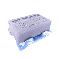 Porte savon "Mura" teinté bleu 